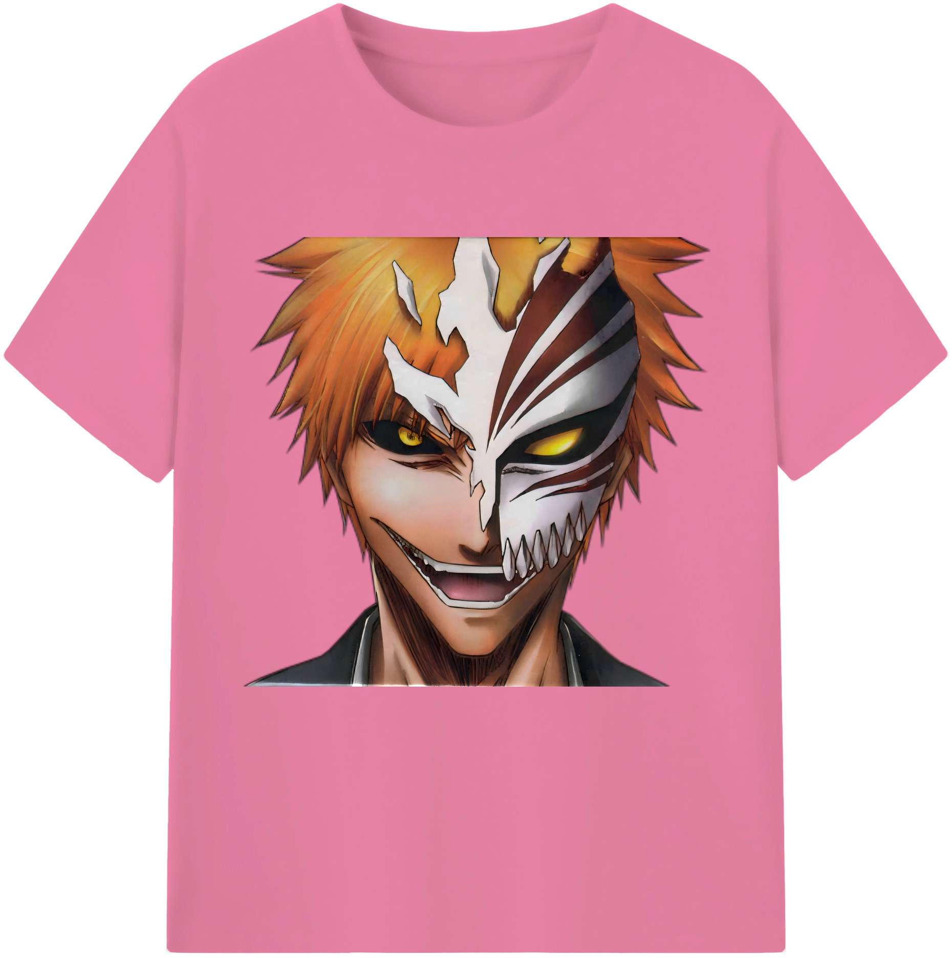 （画像用） ブリーチ 黒崎一護（くろさき いちご）BLEACH Kurosaki Ichigo 綿100％半袖Tシャツ（フロントプリント）